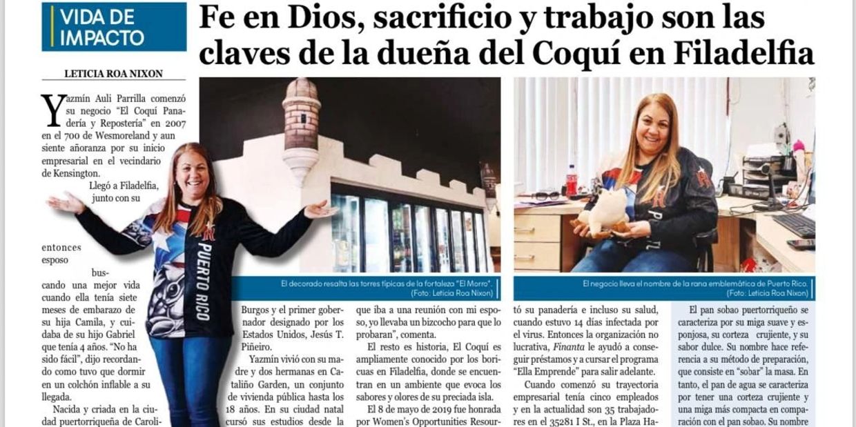 El Coqui Panaderia y Reposteria Founder Yazmin Auli 