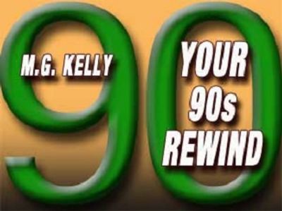 Logo for M.G. Kelly's 90s Rewind radio show.