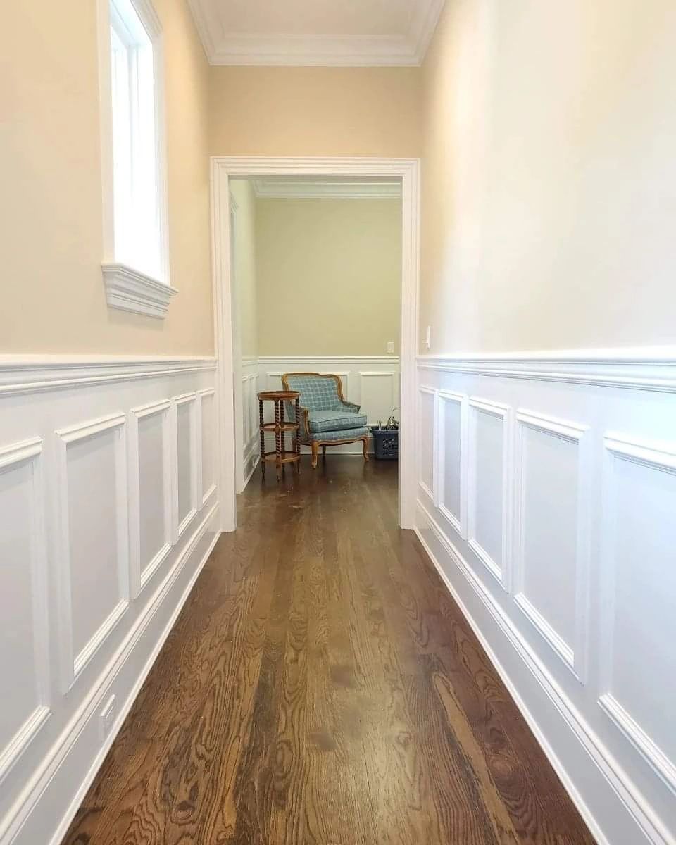 Freshly painted interior room