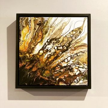 Acrylic Pour on cradle board.