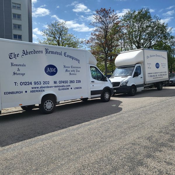 two vans from Aberdeen Removals & Storage 