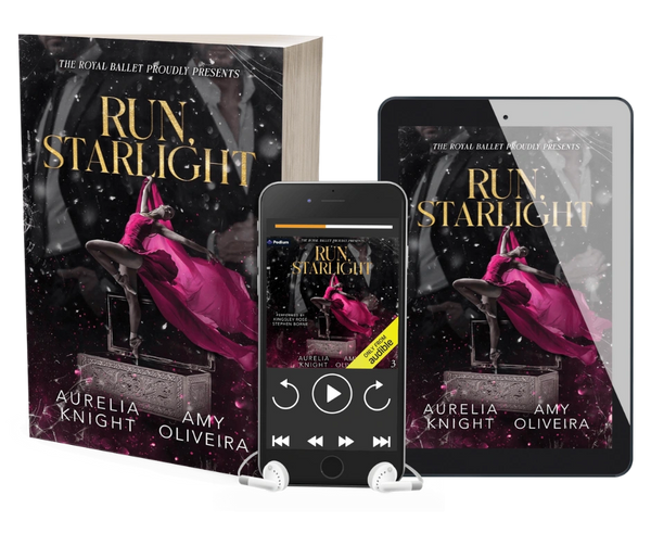 Book and digital versions of 'Run, Starlight' by Aurelia Knight and Amy Oliveira.