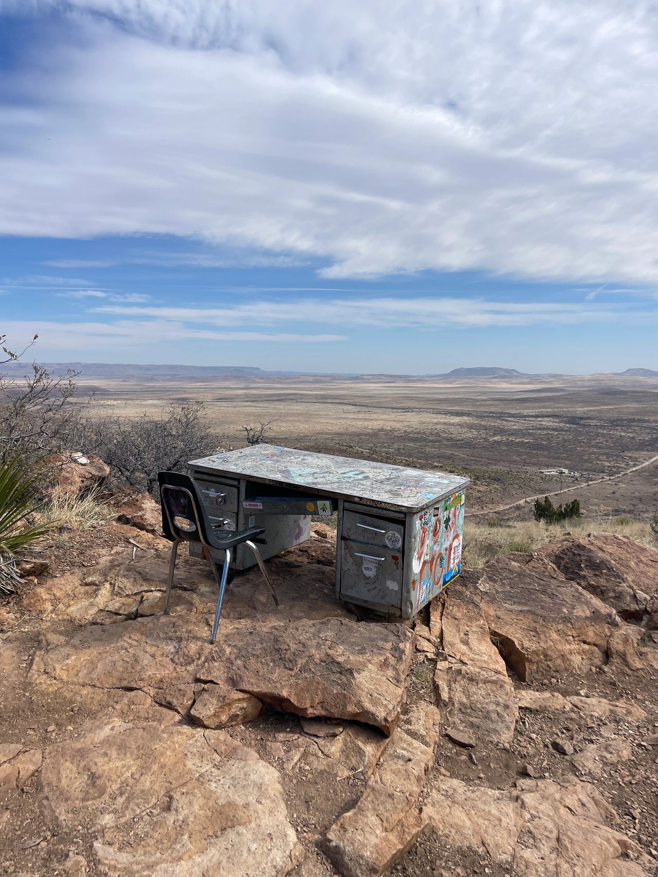 The Desk at the top of the Hancock Hill hike.