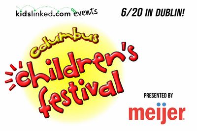 Poster for Columbus Children's Festival on June 20 in Dublin, presented by Meijer.
