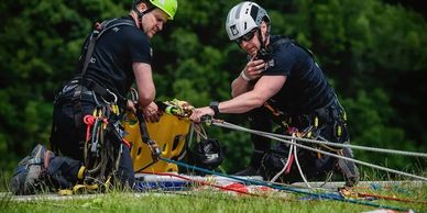 Geared -up Search and Rescue Team in Action. G4H Rescue