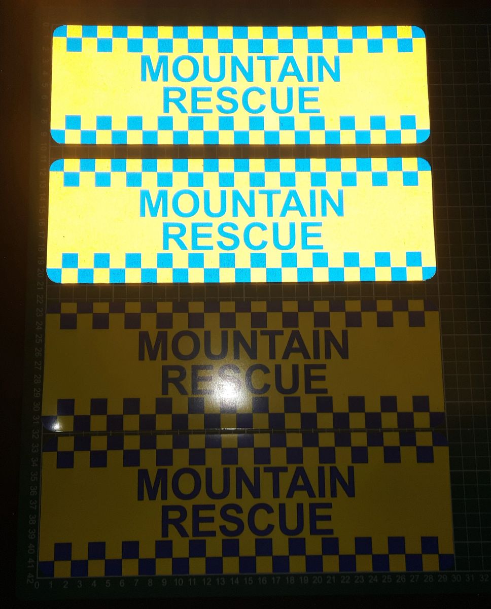 Mountain Rescue, magnetic car signs