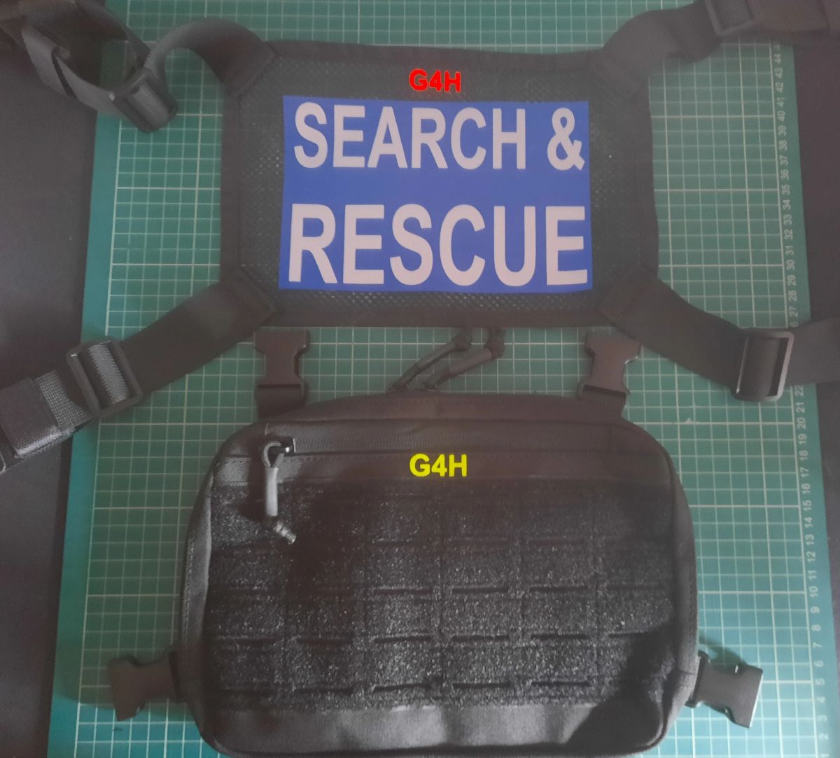 V2 Micro Search & Rescue MOLLE chest rig, mesh harness.