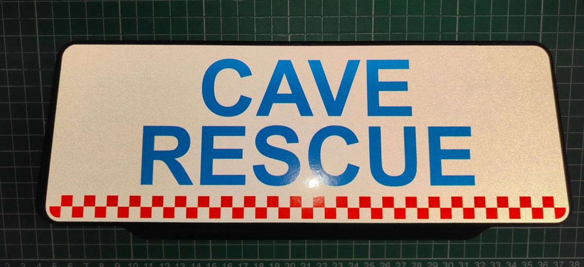 Cave Rescue Symbol CAVE RESCUE reflective battenberg univisor
