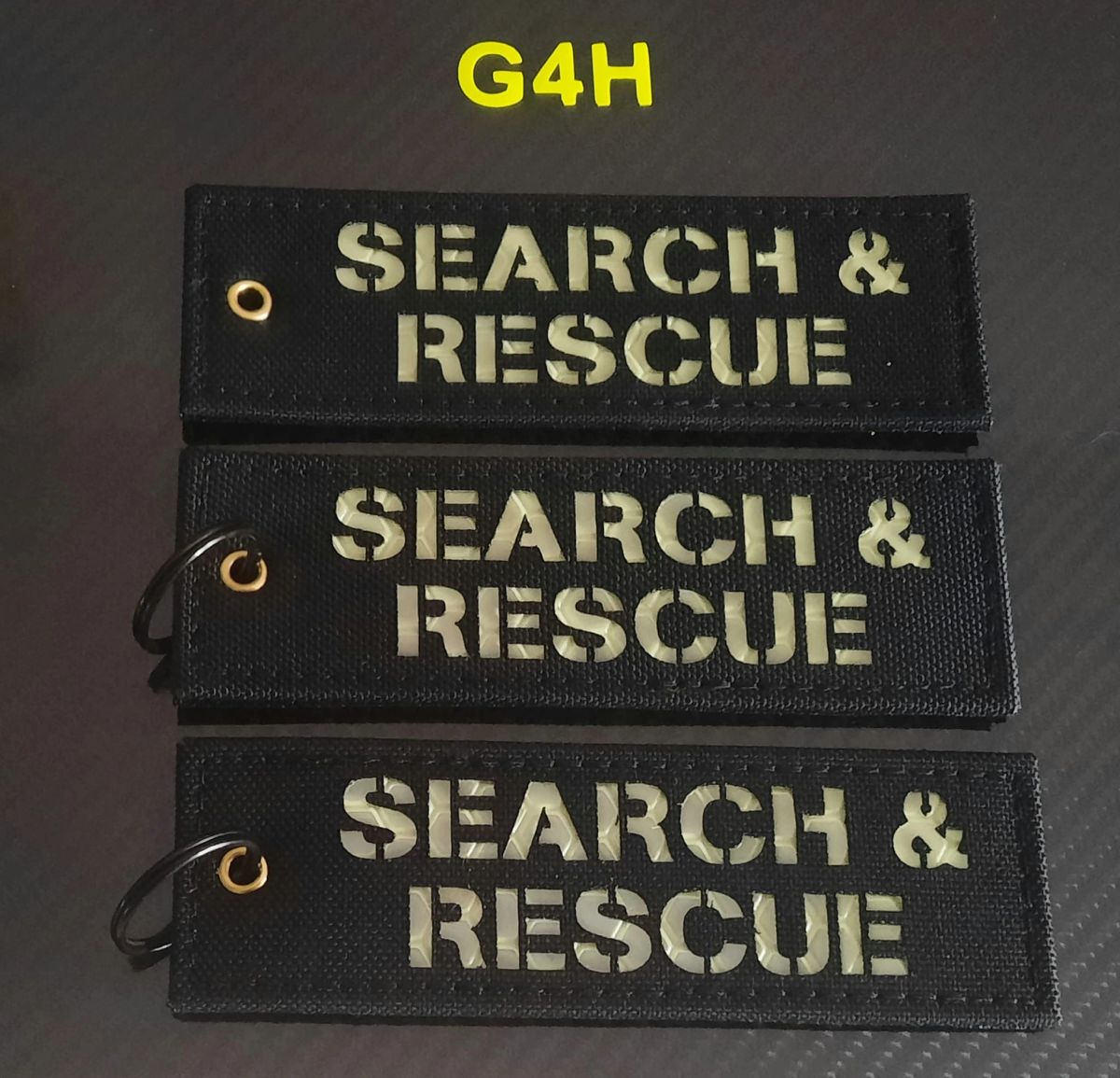 Key Tag Rescue Cyflect SEARCH & RESCUE laser cut key tag or patch.