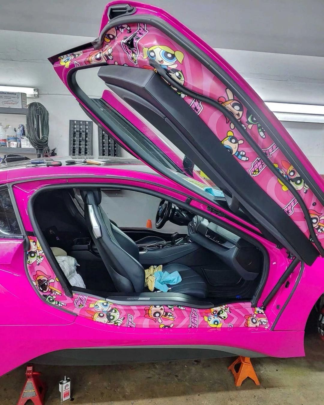 Custom power puff girls door jambs WRAPS MIAMI