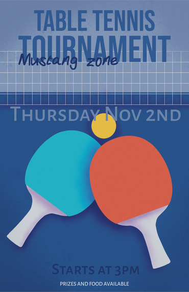 Table Tennis Tournament Poster.