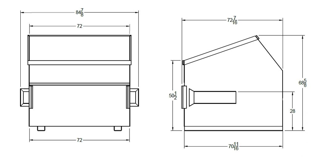 6 Yard Front Load Container Dimensions