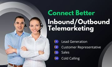 Professional telemarketing team offering inbound and outbound services.
