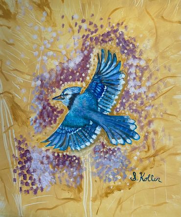 Blue Jay - Oil on Canvas