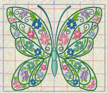 Butterfly Machine Embroidery Instant Digital Download File Quilting Embroidery Machine PES JEF etc...