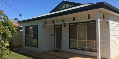 Quality paintwork on weatherboard home