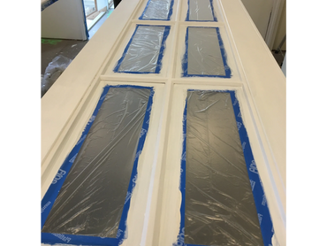 Masking of glass door