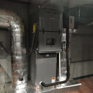 High Efficiency furnace, installation, 96% AFUE, Ruud, custom, energy rebates, tax credits, BAYREN, 