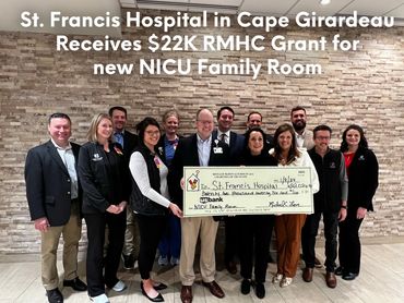 St. Francis Healthcare System receives $22K RMHC grant for new NICU Family Room 