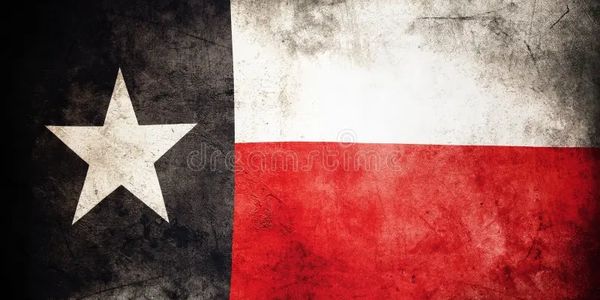 Grungy Texas flag with a worn texture.