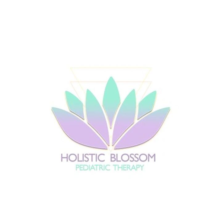 A pastel-colored lotus logo for pediatric therapy.
