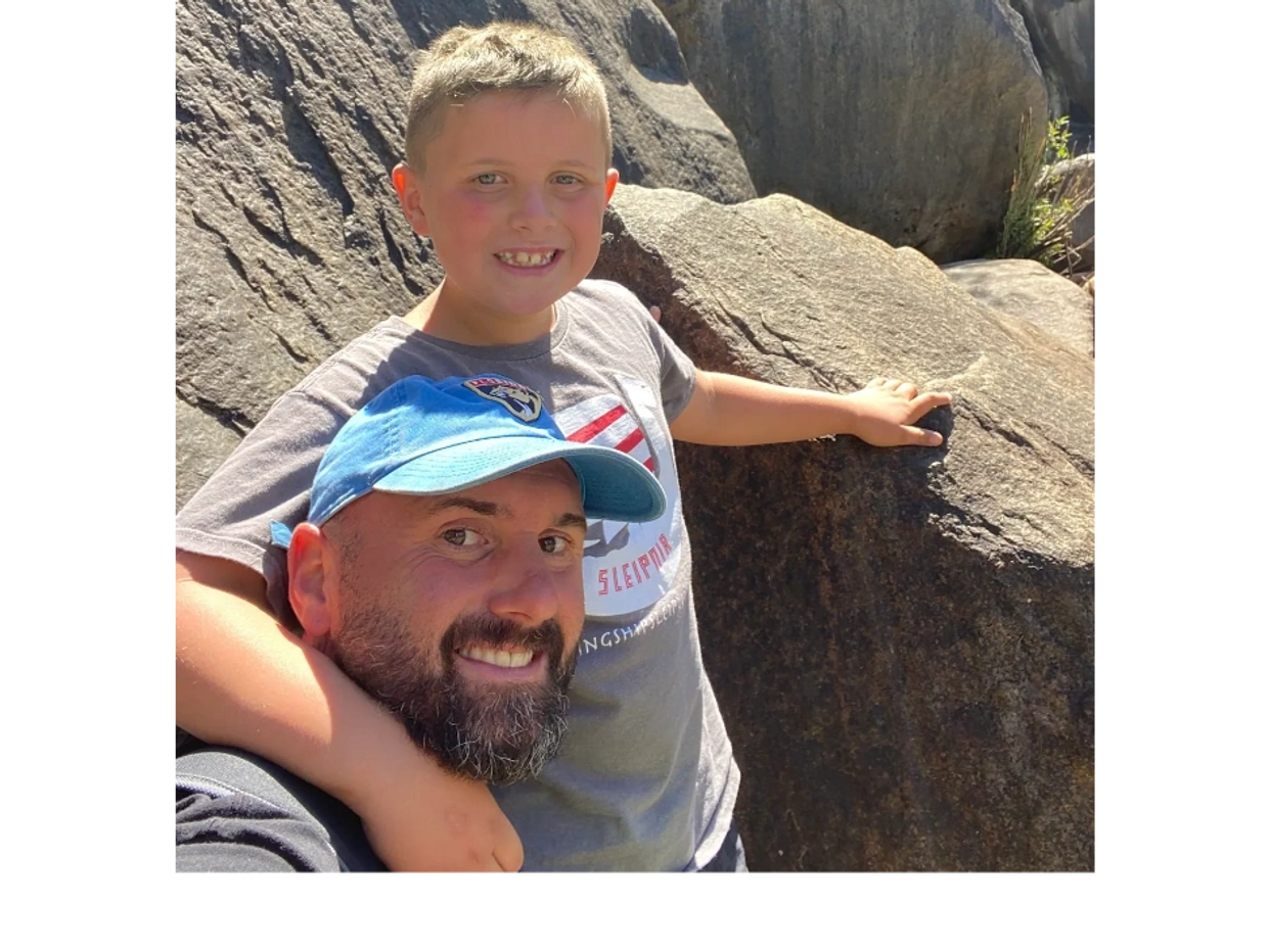 Father and son at Yosemite national park.