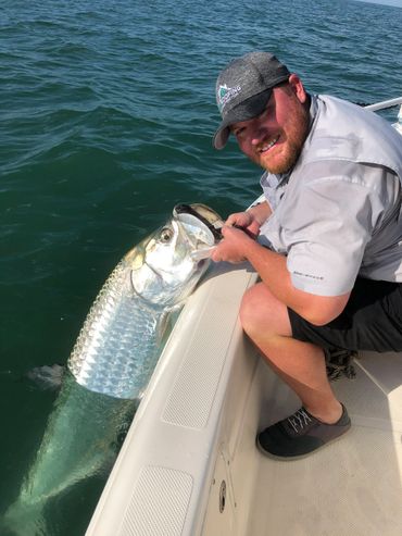 Always great to get someone their bucket list tarpon on an inshore charter. 