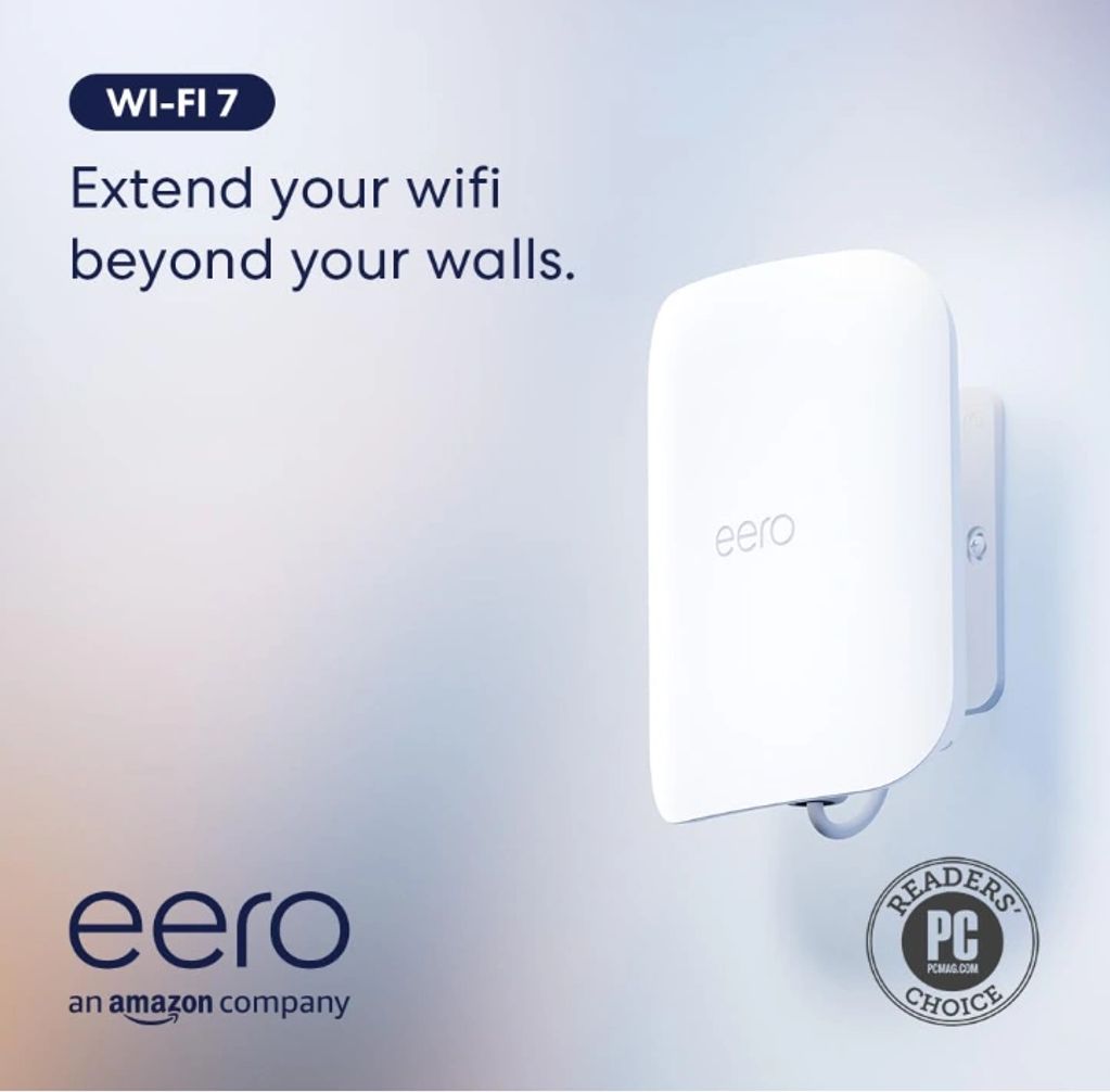 Amazon eero Outdoor 7 dual-band mesh wifi router (newest model), Weatherproof rating of IP66,