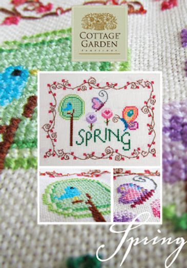 Cottage with amazing Garden on the River/ Large Cross Stitch