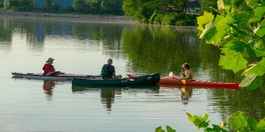 Kayakers enjoying Cedar Lake. 