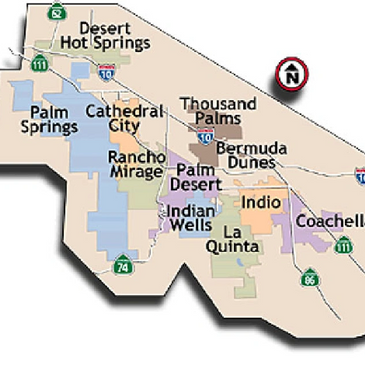 Map of Coachella Valley we serve in property management
