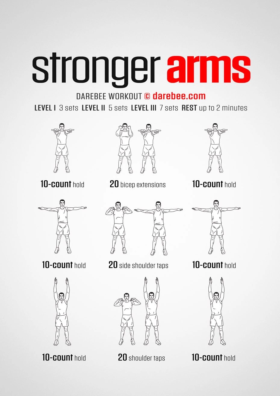 Strong arms in 40 minutes. - Exercises, workouts and routines