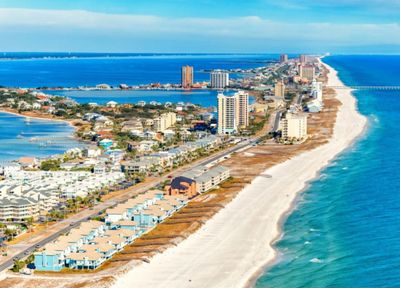 Skyview of Pensacola Beach Island