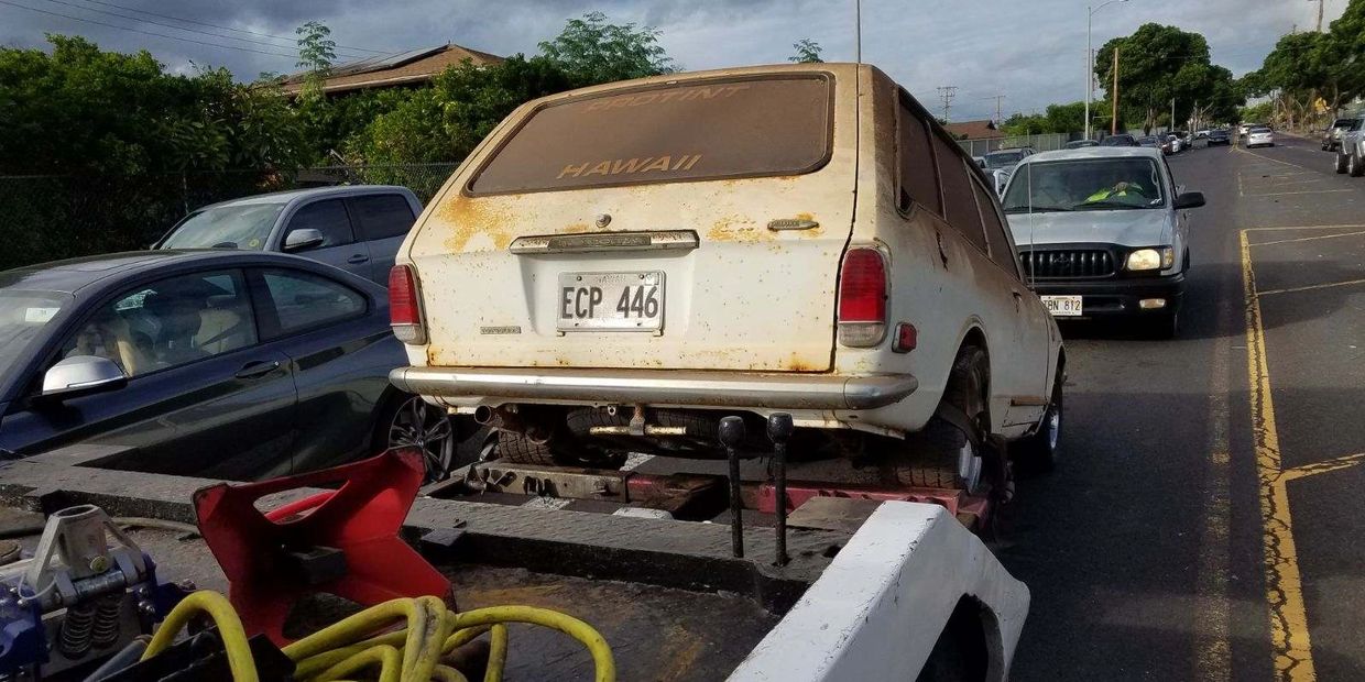 this old Corolla sat for 25 years and the owner was so happy to see it get towed FREE99