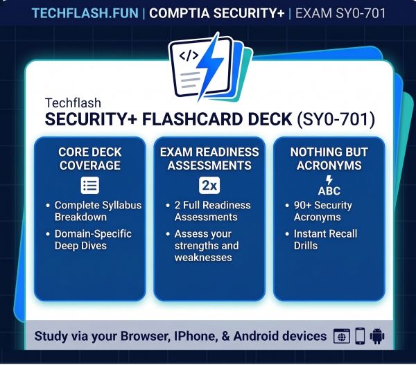 Security+ flashcard deck for SY0-701 exam preparation.
