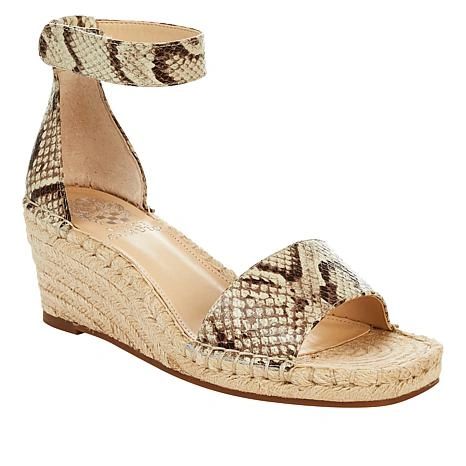 Vince Camuto Jesla Leather Espadrille Wedge Sandal Sz 9. Brand New