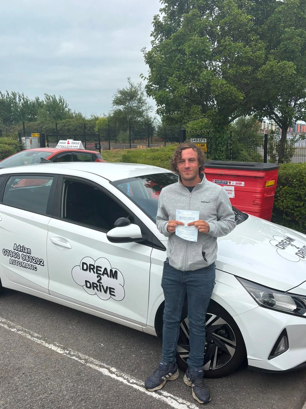 Dylan on the day he passed first time. 