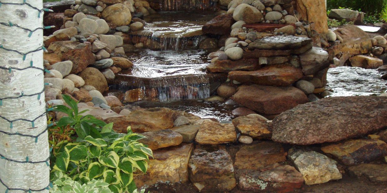 A beautiful water feature by Koi Lagoon