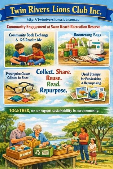 Community sustainability initiatives by Twin Rivers Lions Club.