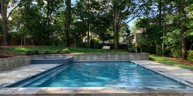 triangle shaped swimming pool