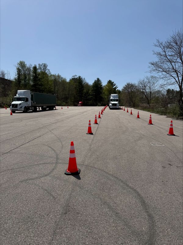 Our CDL training yard -- longest straight back lane 