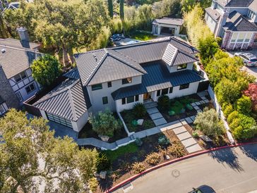 Eaton Modern Home Aerial View