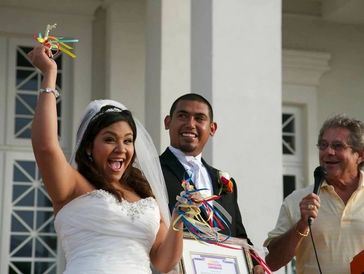 Just married.