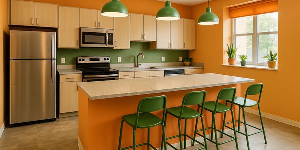 A clean, well-equipped kitchen where residents can prepare meals, share recipes, and enjoy the comfo