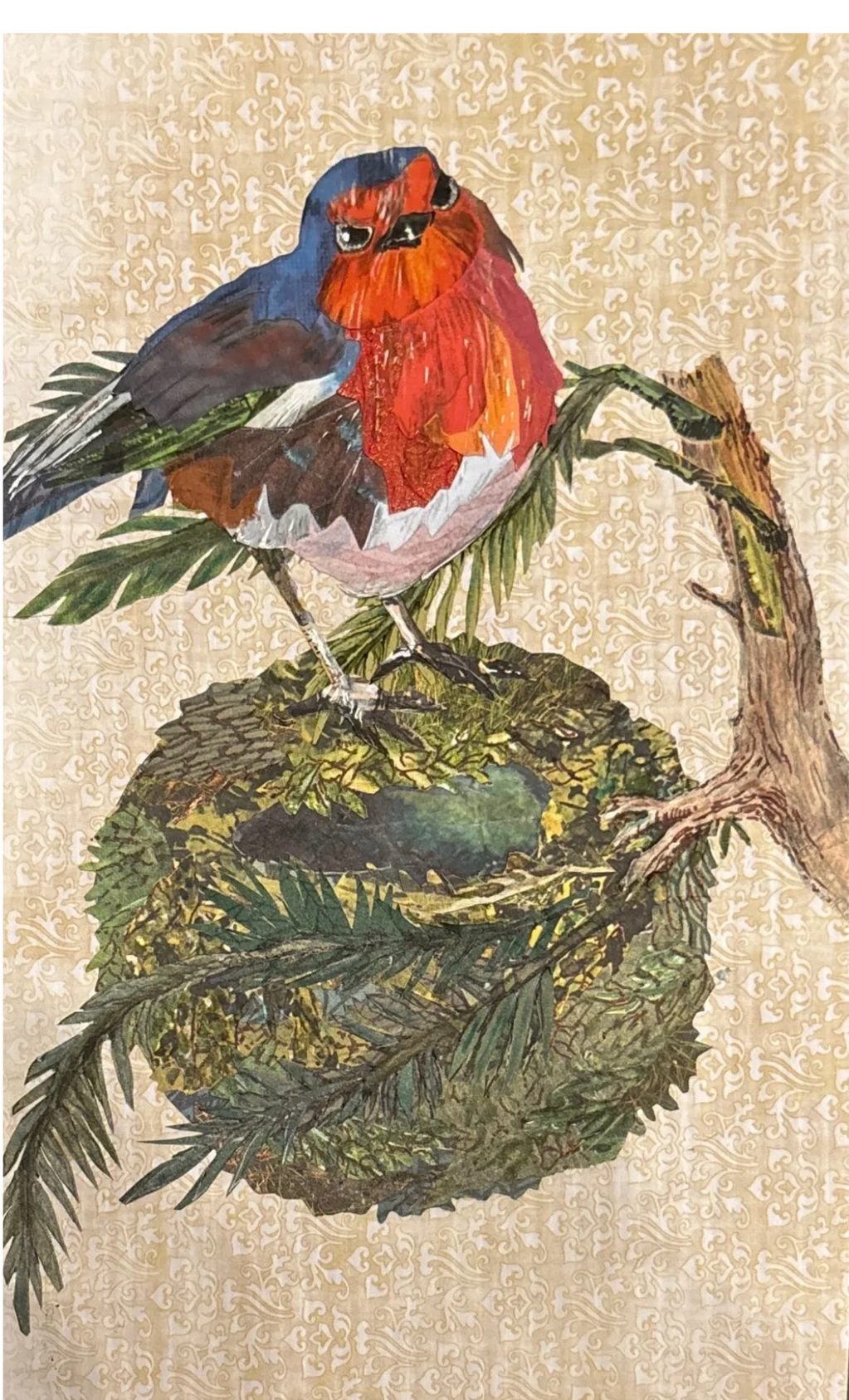 Nesting robin abstract collage

Available as framed original collage artwork, 8" x 10"