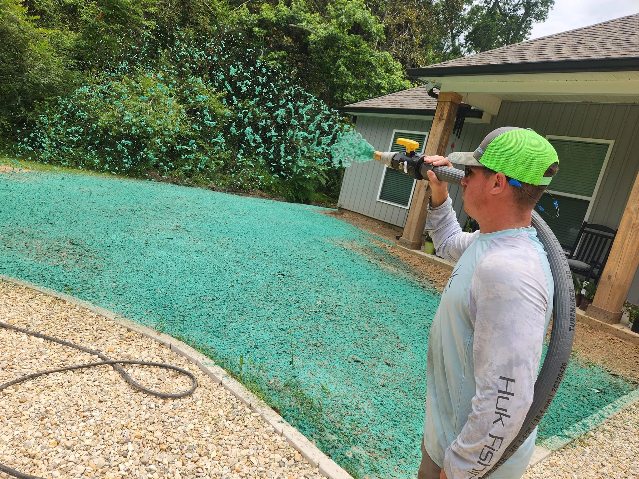 Hydroseeding is a cost effective alternative to laying sod