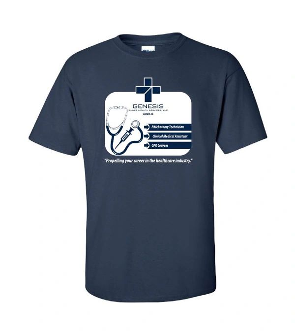 Genesis Allied Health Services - Navy T-Shirt