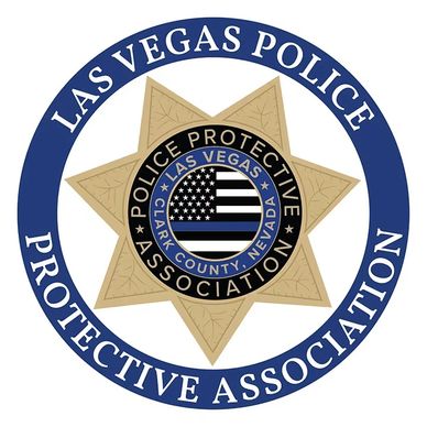 Logo of the Las Vegas Police Protective Association featuring a star badge and American flag.