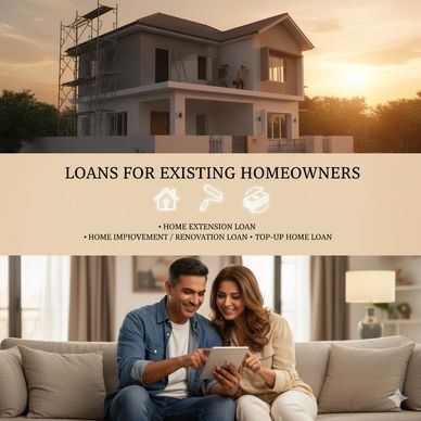 Homeowners exploring loan options for home extension and renovation.