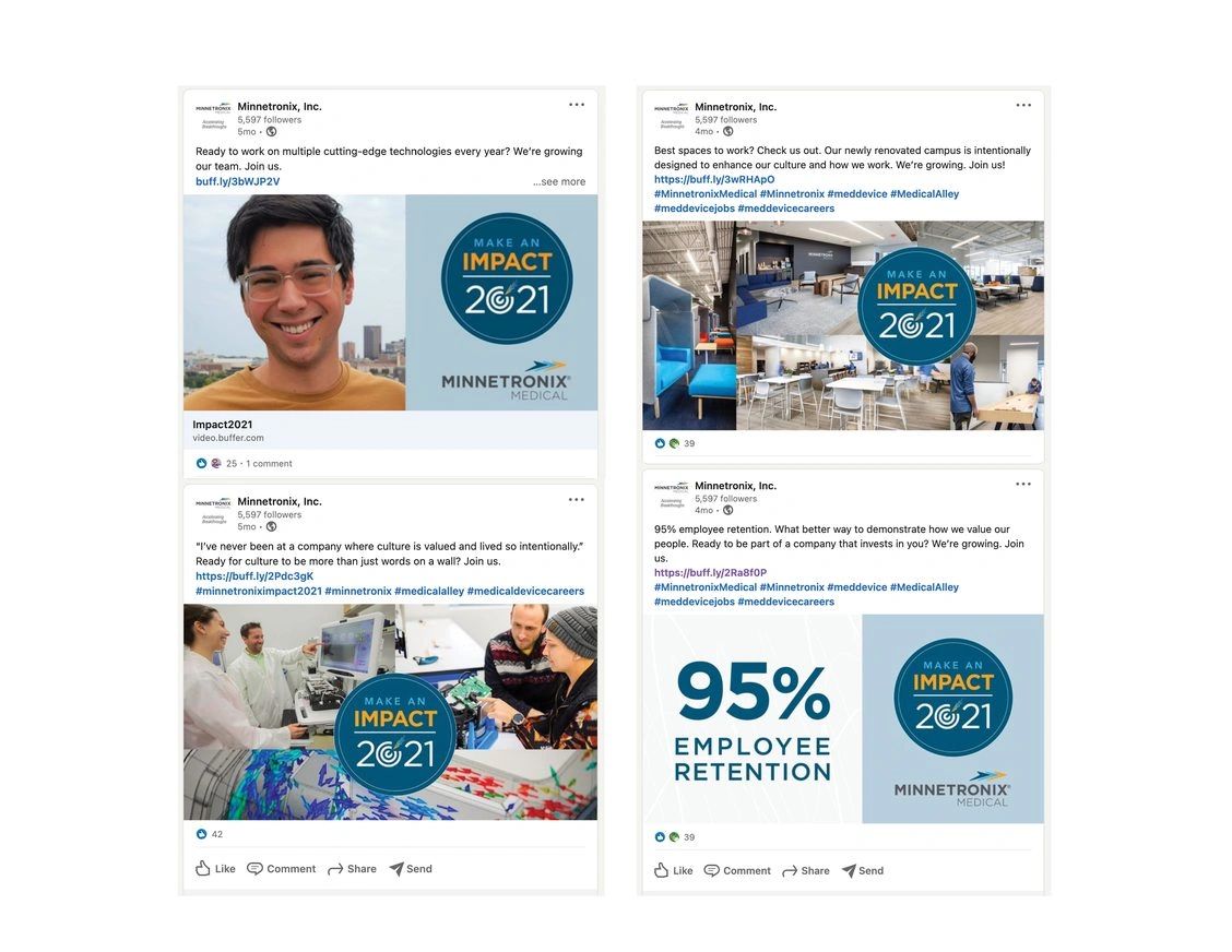 Social Media Posts for Minnetronix Medical